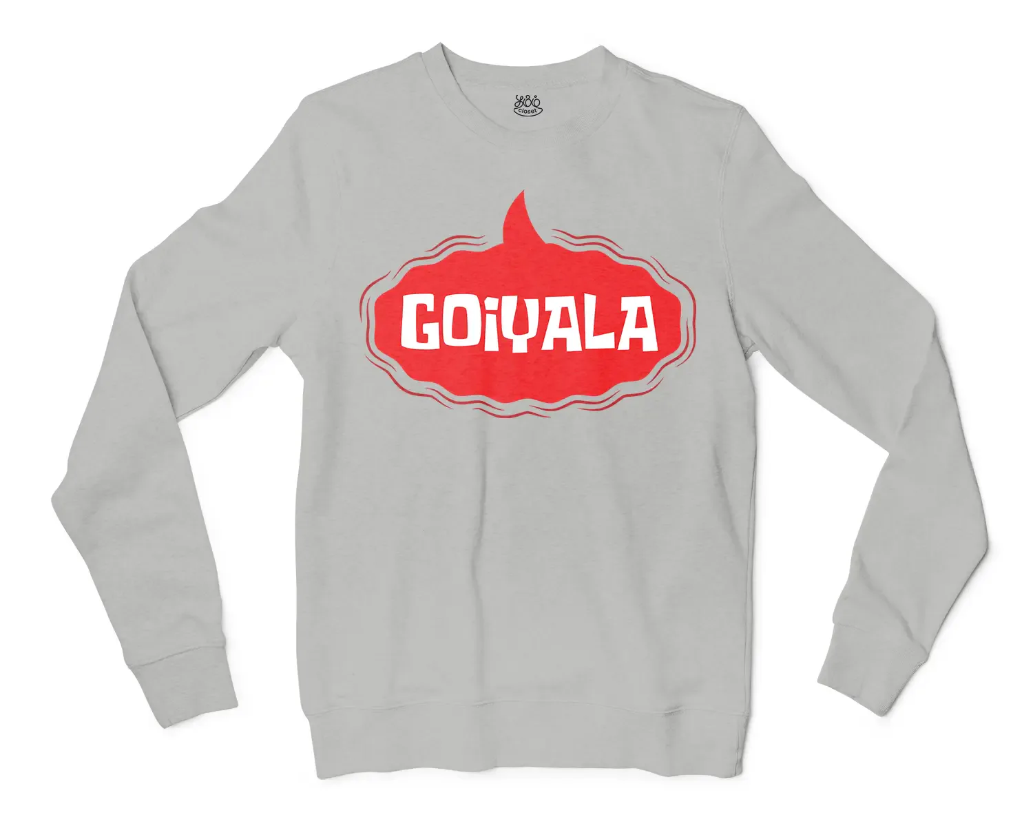 Goiyala Men/Unisex Long Sleeve Sweatshirt in Ash Color