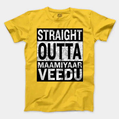 Straight Outta Maamiyaar Veedu Men/Unisex T-Shirt in Daisy Color