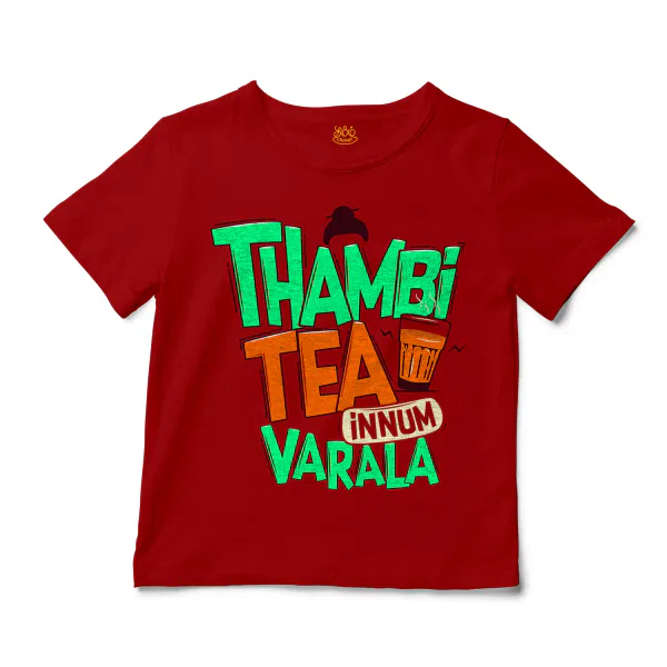 Thambi Tea Innum Varala Unisex Toddler T-Shirt in Red Color