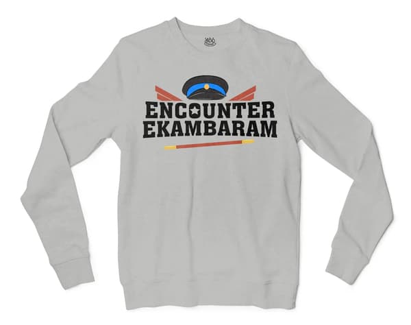 Encounter Ekambaram Men/Unisex Long Sleeve Sweatshirt in Ash Color