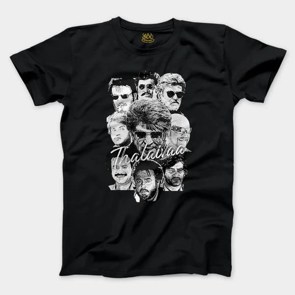 Thalaivaa Avatars Men/Unisex T-Shirt in Black Color