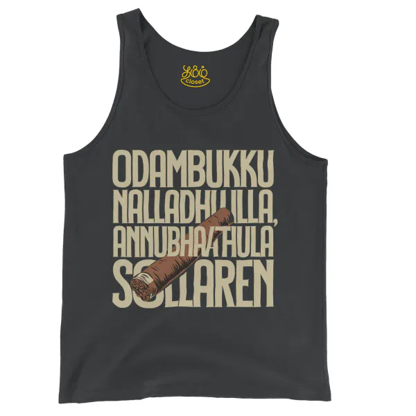 Odambukku Nalladhu Illa, Annubhavathula Sollaren Men/Unisex Tank Top in Black Color