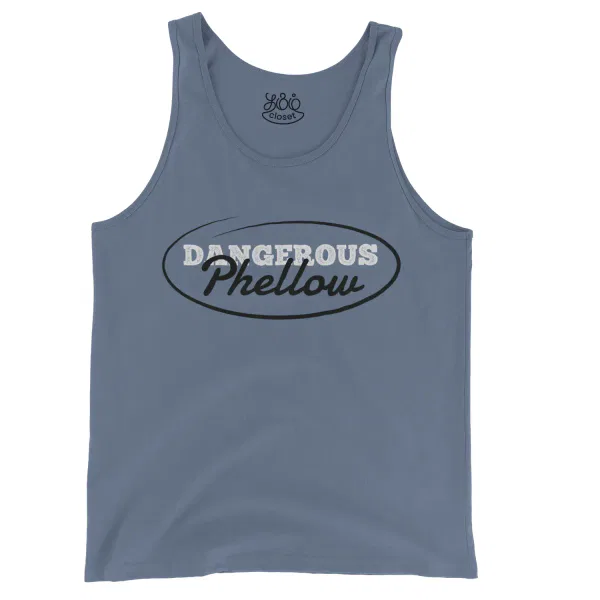 Dangerous Phellow Men/Unisex Tank Top in Blue Jean Color