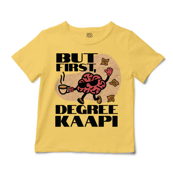 But First Degree Kaapi Unisex Toddler T-Shirt in Butter Color