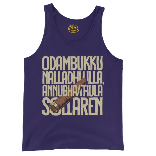 Odambukku Nalladhu Illa, Annubhavathula Sollaren Men/Unisex Tank Top in Grape Color