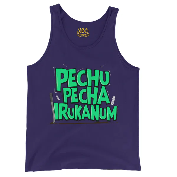 Pechu Pecha Irrukanum Men/Unisex Tank Top in Grape Color