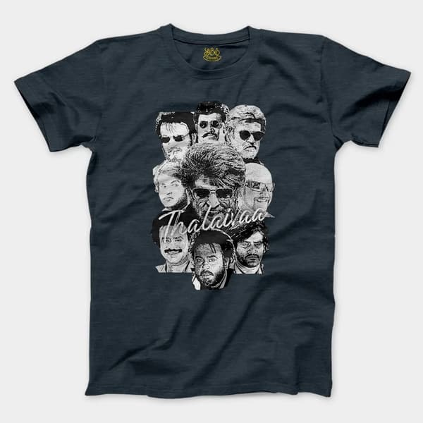 Thalaivaa Avatars Men/Unisex T-Shirt in Heather Navy Color