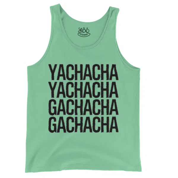 Yachacha Yachacha, Gachacha Gachacha - Black Men/Unisex Tank Top in Island Reef Color