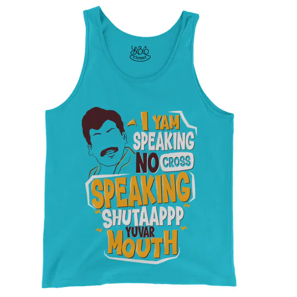 I Yam Speaking No Cross Speaking Men/Unisex Tank Top in Lagoon Color