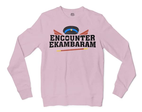 Encounter Ekambaram Men/Unisex Long Sleeve Sweatshirt in Light Pink Color