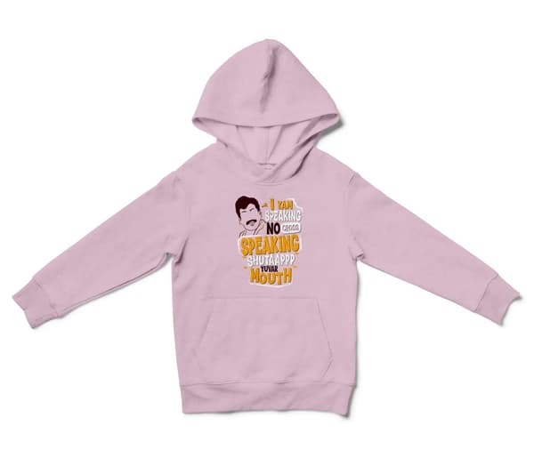 I Yam Speaking No Cross Speaking Unisex Youth Hoodie in Light Pink Color