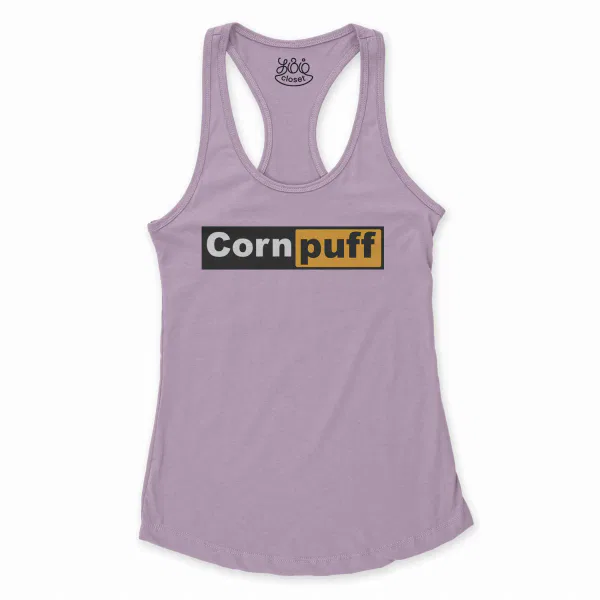 Cornpuff Women's Racerback Tank in Lilac Color