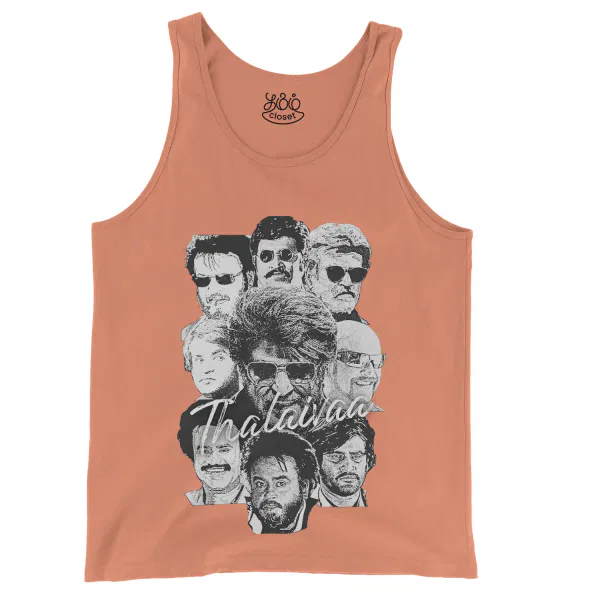 Thalaivaa Avatars Men/Unisex Tank Top in Melon Color
