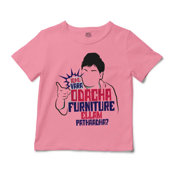 Idhu Vara Odacha Furniture Ellam Pathaadha Unisex Toddler T-Shirt in Pink Color