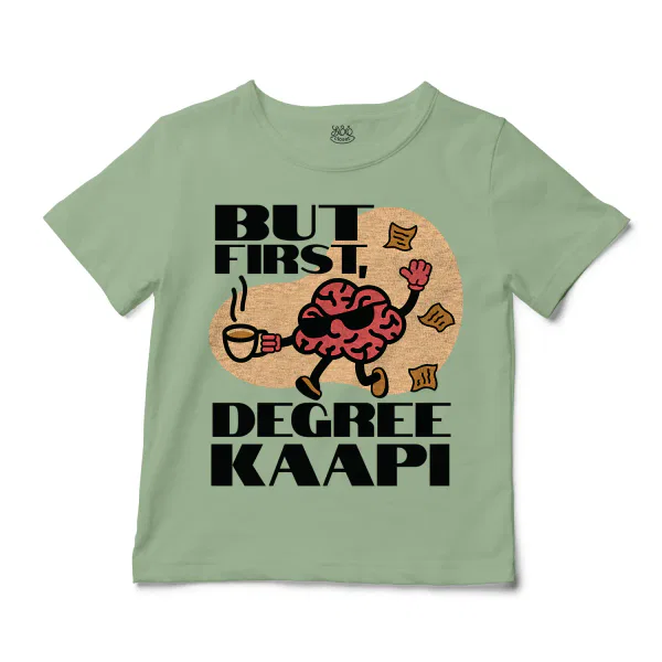 But First Degree Kaapi Unisex Toddler T-Shirt in Sage Color