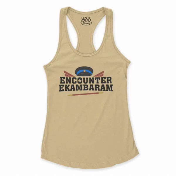 Encounter Ekambaram Women's Racerback Tank in Solid Banana Cream Color