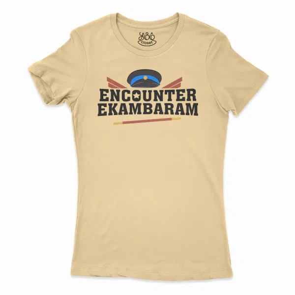 Encounter Ekambaram Women’s T-Shirt in Solid Banana Cream Color