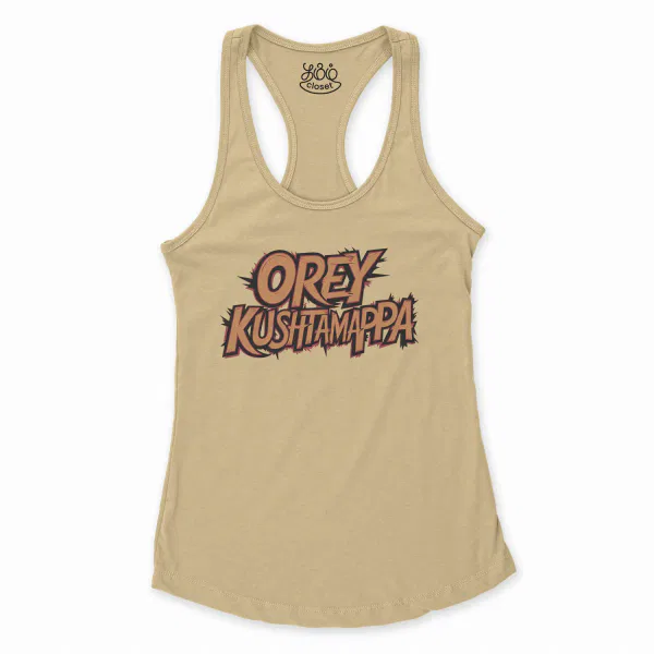 Ore Kushtamappa Women's Racerback Tank in Solid Banana Cream Color