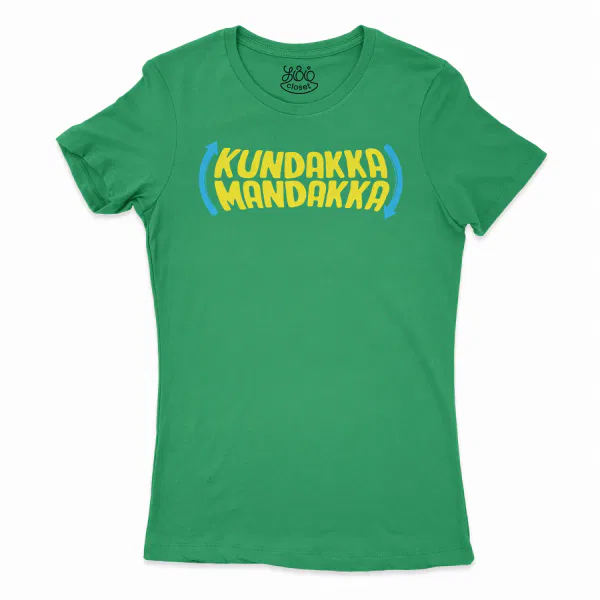 Kundakka Mandakka Women’s T-Shirt in Solid Kelly Green Color
