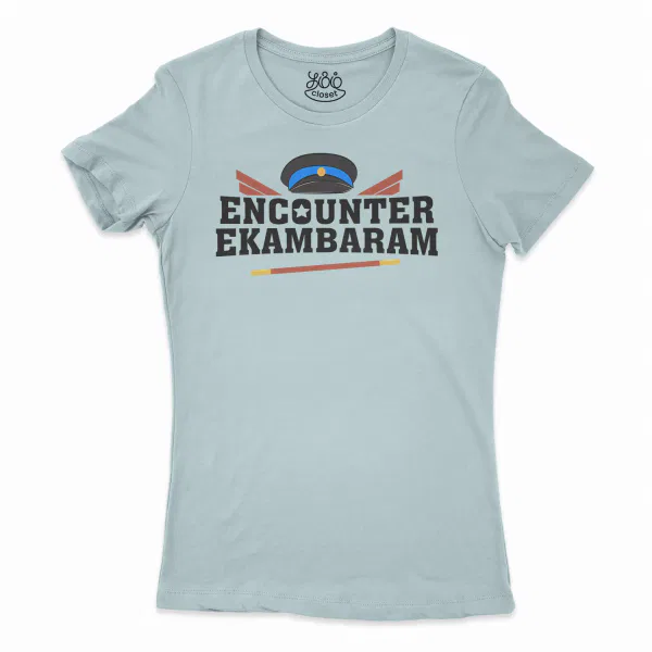 Encounter Ekambaram Women's T-Shirt in Solid Light Blue Color