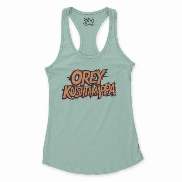Ore Kushtamappa Women's Racerback Tank in Solid Mint Color