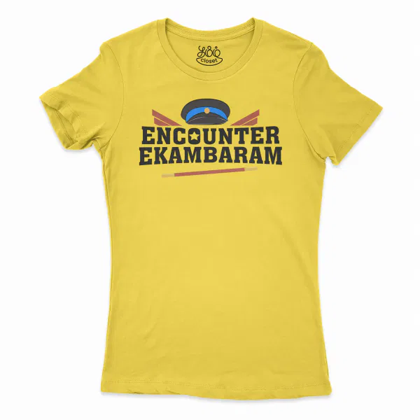 Encounter Ekambaram Women’s T-Shirt in Solid Vibrant Yellow Color