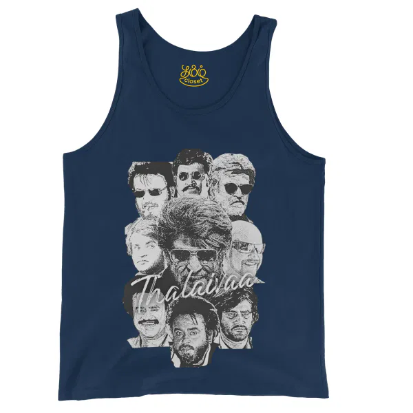 Thalaivaa Avatars Men/Unisex Tank Top in True Navy Color