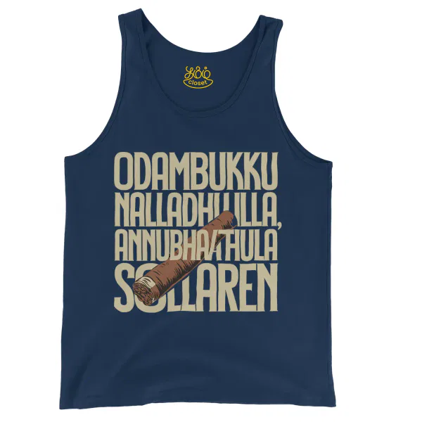Odambukku Nalladhu Illa, Annubhavathula Sollaren Men/Unisex Tank Top in True Navy Color