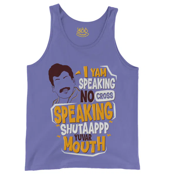 I Yam Speaking No Cross Speaking Men/Unisex Tank Top in Violet Color