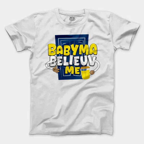 Babyma Belieuv Me Men/Unisex T-Shirt in White Color
