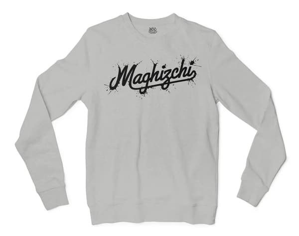 Maghizchi (Black) Men/Unisex Long Sleeve Sweatshirt in Ash Color