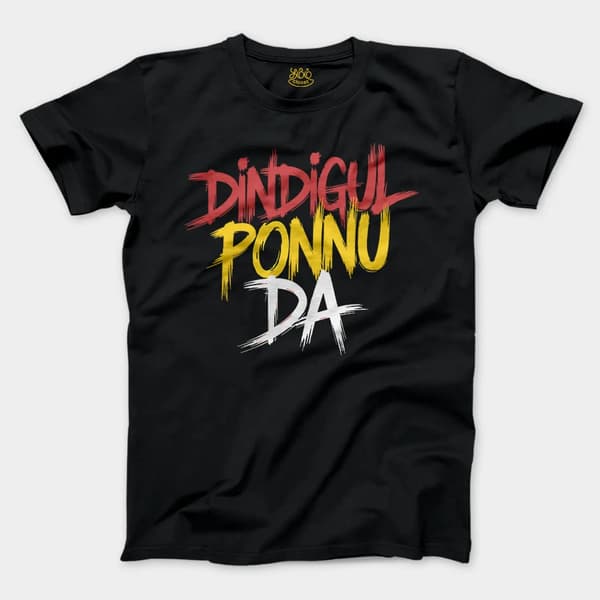 Dindigul Ponnu Da Men/Unisex T-Shirt in Black Color