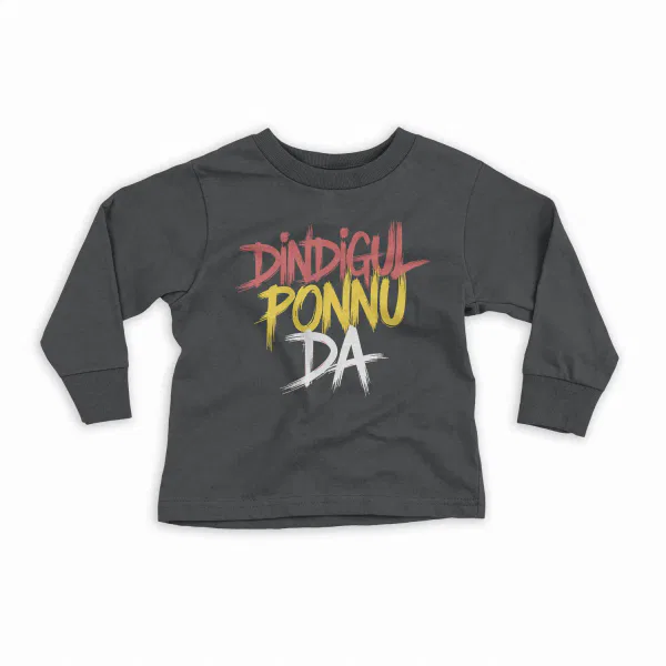 Dindigul Ponnu Da Youth Unisex Sweatshirt in Black Color
