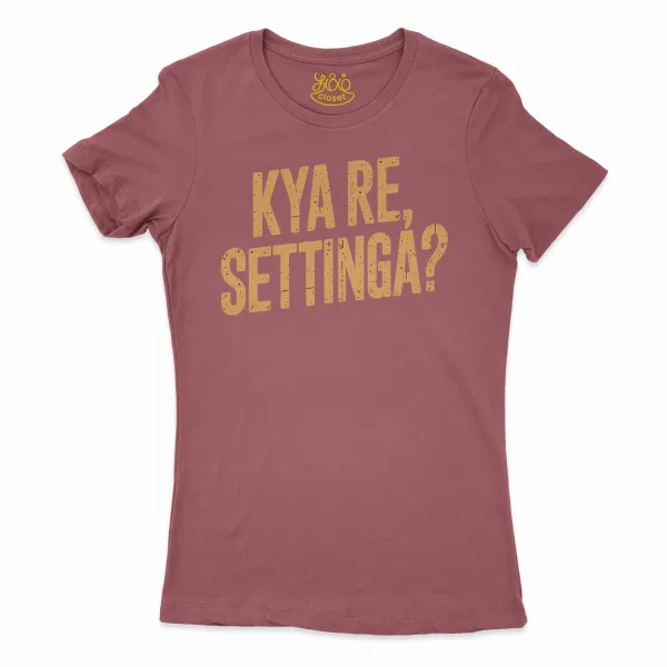 Kya Re, Settinga Women's T-Shirt in Cardinal Color