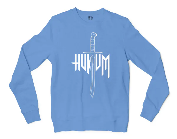 Hukum Men/Unisex Long Sleeve T-Shirt in Carolina Blue Color