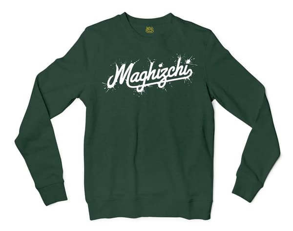 Maghizchi Men/Unisex Long Sleeve Sweatshirt in Forest Green Color