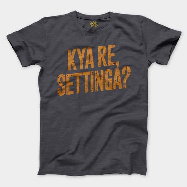Kya Re, Settinga Men/Unisex T-Shirt in Heather Dark Grey Color