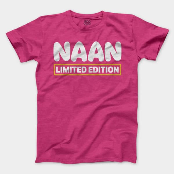 Naan Limited Edition Men/Unisex T-Shirt in Heather Heliconia Color