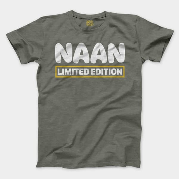 Naan Limited Edition Men/Unisex T-Shirt in Heather Military Green Color