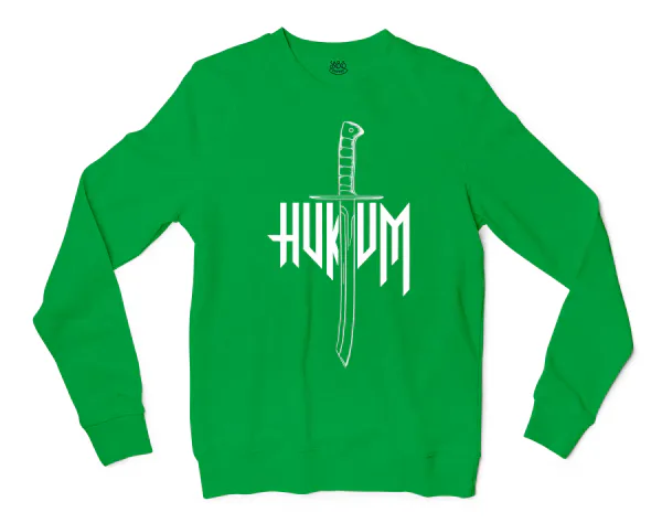 Hukum Men/Unisex Long Sleeve T-Shirt in Irish Green Color