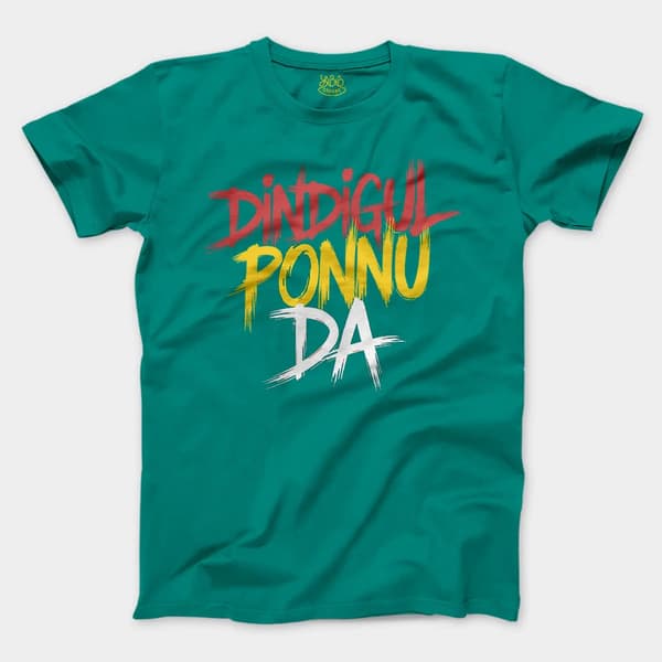Dindigul Ponnu Da Men/Unisex T-Shirt in Jade Dome Color