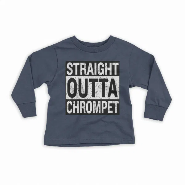 Straight Outta Chrompet Youth Unisex Sweatshirt in Navy Color
