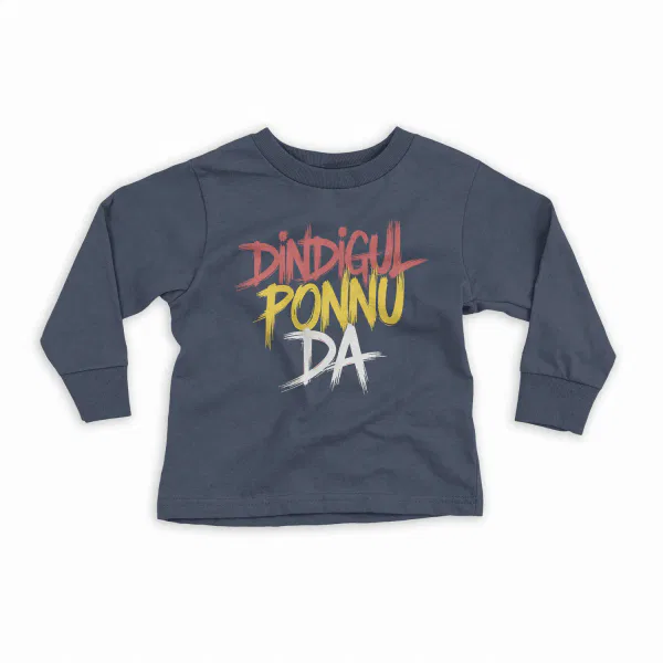 Dindigul Ponnu Da Youth Unisex Sweatshirt in Navy Color