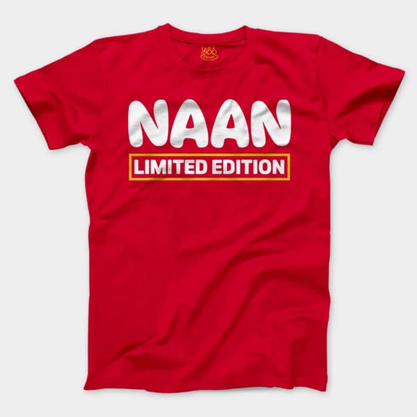 Naan Limited Edition Men/Unisex T-Shirt in Red Color