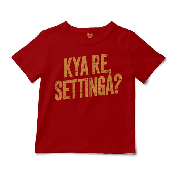 Kya Re, Settinga Unisex Toddler T-Shirt in Red Color