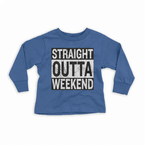 Straight Outta Weekend Youth Unisex Sweatshirt in Royal Color