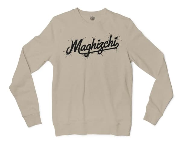 Maghizchi (Black) Men/Unisex Long Sleeve Sweatshirt in Sand Color
