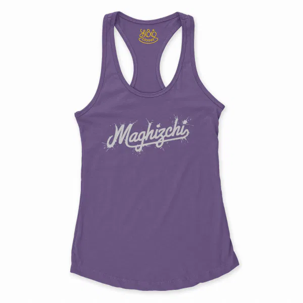 Maghizchi Women's Racerback Tank in Solid Purple Rush Color