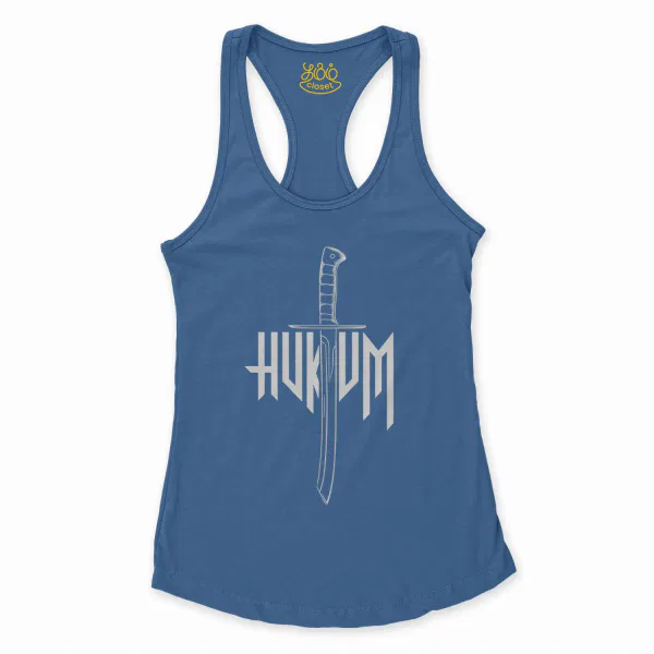 Hukum Women's Racerback Tank in Solid Royal Color