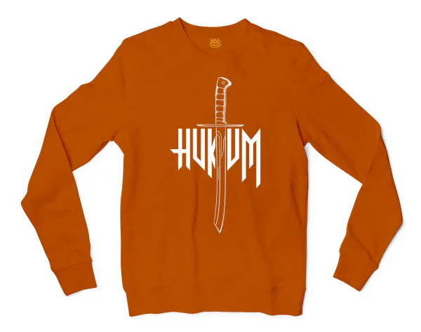 Hukum Men/Unisex Long Sleeve T-Shirt in Texas Orange Color